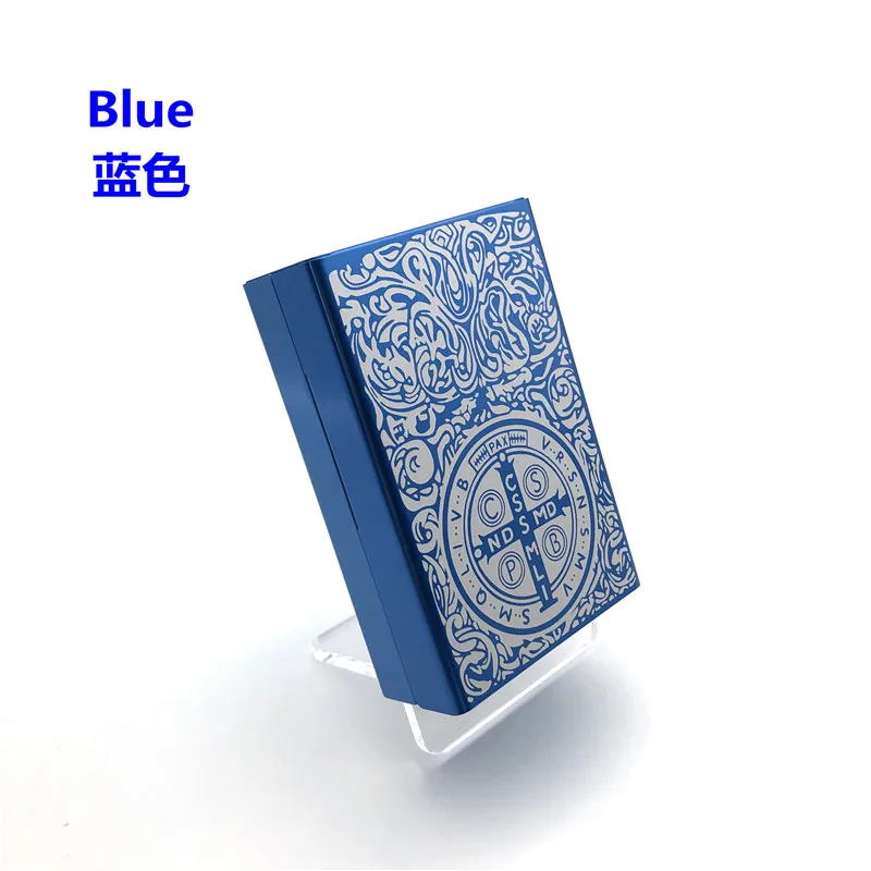 blue Индивидуальный чехол для сигарет Constantine, ультра тонкий алюминиевый сплав, коробка для сигарет с лазерной гравировкой, не выцветает - Цвет: blue
