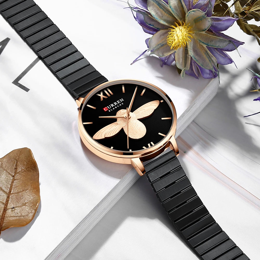 CURREN женские часы лучший бренд класса люкс из нержавеющей стали ремешок наручные