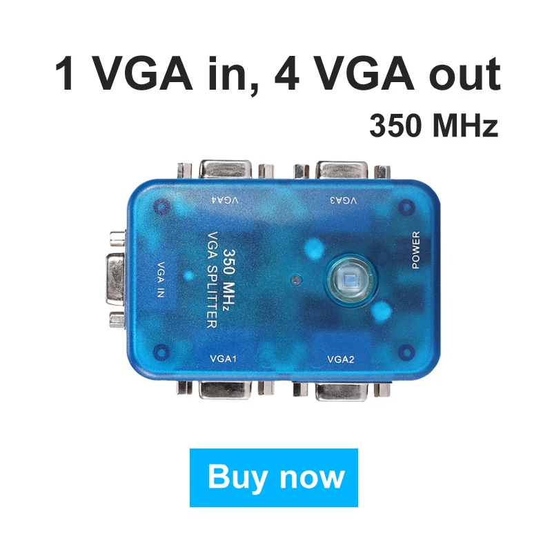 MT VIKI 350 МГц 4 порта VGA видео сплиттер распределитель I вход на выхода 1 шт. компьютер