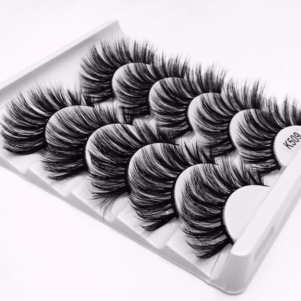 NEW 50 Pairs 3D Mink Hair False Eyelashes Criss-cross Wispy Cross Fluffy 22mm-25mm Lashes Extension Handmade Eye Makeup Tools | Красота и