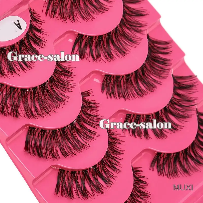 5 пар потрясающий макияж ручной работы грязный натуральный крест накладные