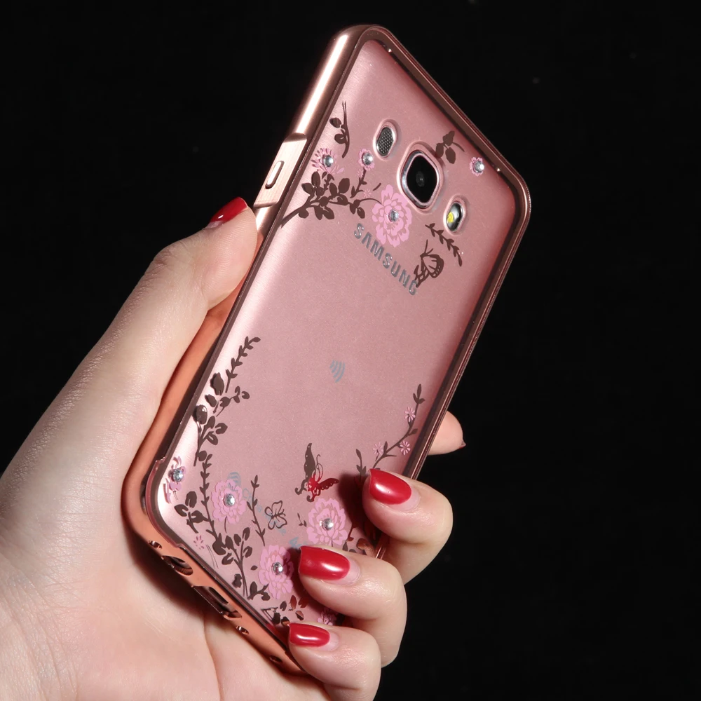Секретный Сад Розовые Цветы Телефон Случае Гальванических Рамки Пластиковые