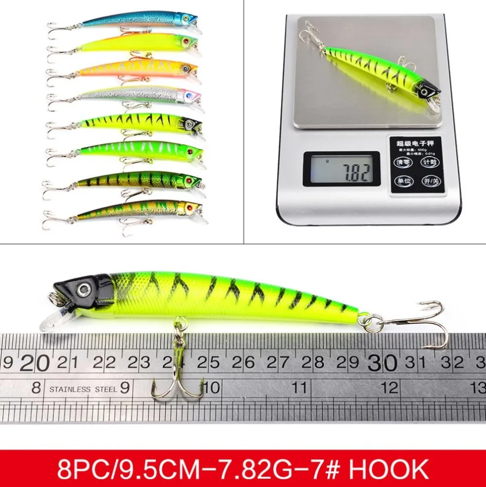 43 шт./лот Minnow рыболовные модели приманки Crankbait Спиннер воблеры Карп Рыболовный