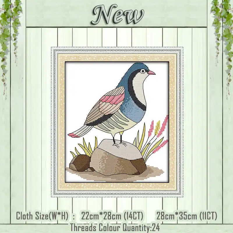 bird on the stone Маленькие Птицы Животные Декор Картина 11CT узоры напечатаны на холсте 14CT рукоделие dmc Вышивка крестиком китайские наборы Наборы для вышивания - Цвет: bird on the stone