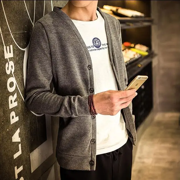 

Spring Men's sweater Casual Long-sleeve Cardigan Coat