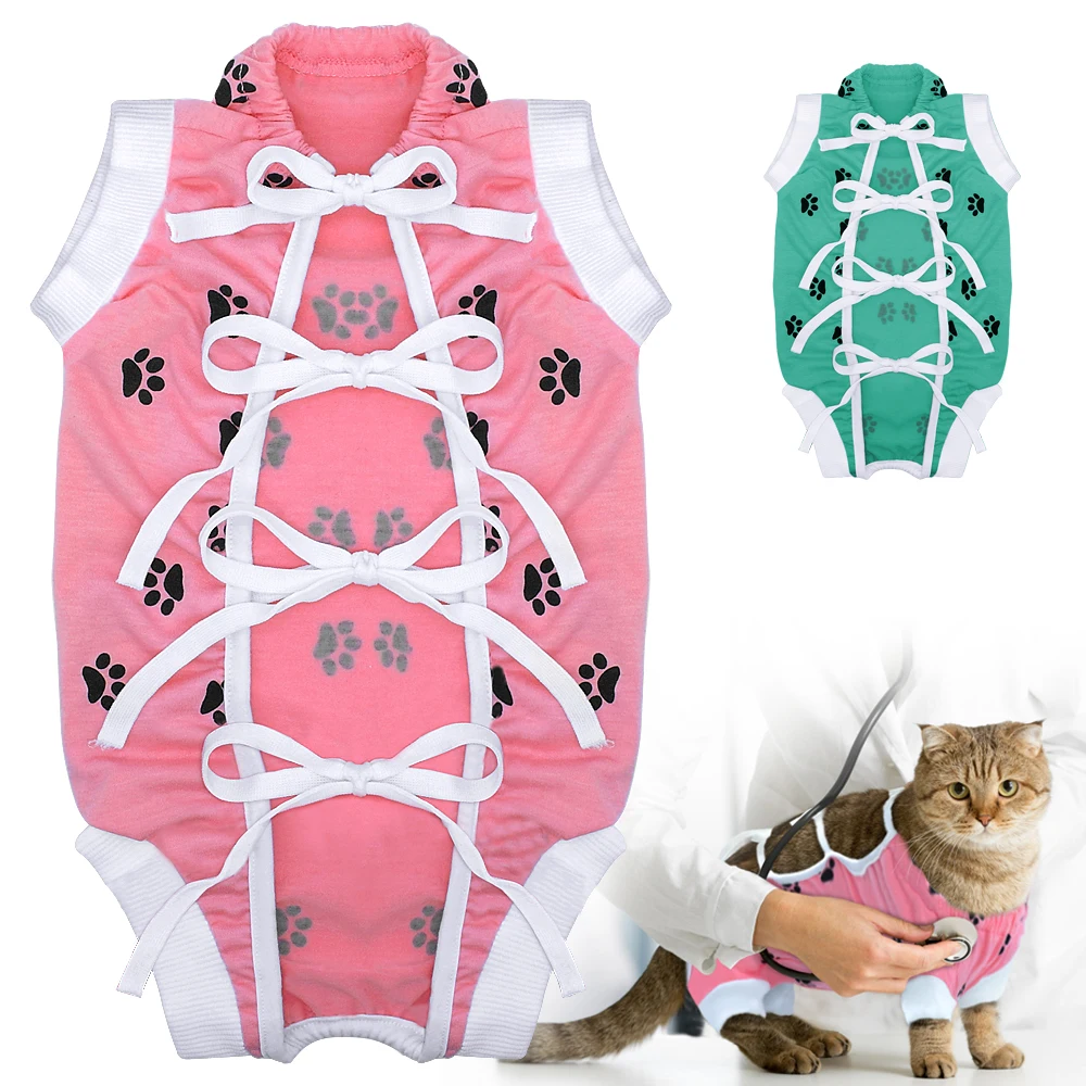 

Dog Surgical Clothes For Dogs Cat Cotton Pet Medical Protect After Surgery Paw Printed Dog Recovery Clothes