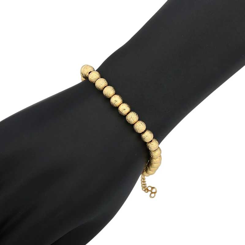 Полновесный золотистый браслет и бусы сделанные своими руками браслеты из