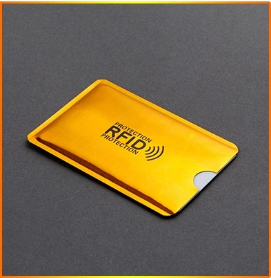 5 шт. Анти Rfid Блокировка ридер замок держатель для карт ID банковский Чехол для карт Противоугонный кредитный держатель для карт защита Алюминия H119 - Цвет: flash gold