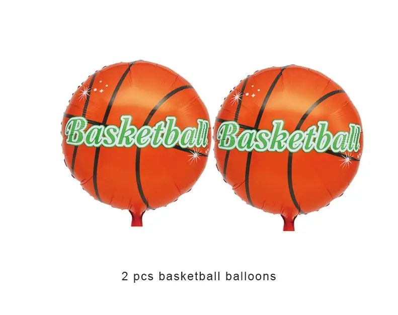 2pcs basketball Баскетбольные 18 дюймов фольгированные шары арки 12 дюймов черные/оранжевые/латексные шары, гелий украшения для детского душа diy Декор для дня рождения - Цвет: 2pcs basketball