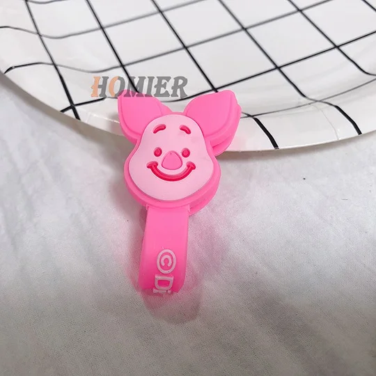 Pinkpig Мультфильм Кабельный органайзер катушка намотки протектор провода шнур управление маркер держатель чехол для наушников iPhone 7 8 Sansung MP3 USB - Цвет: Pinkpig