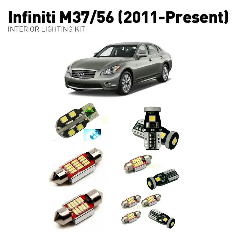 

Led interior lights For Infiniti m37/56 2011+ 16pc Led Lights For Cars lighting kit automotive bulbs Canbus