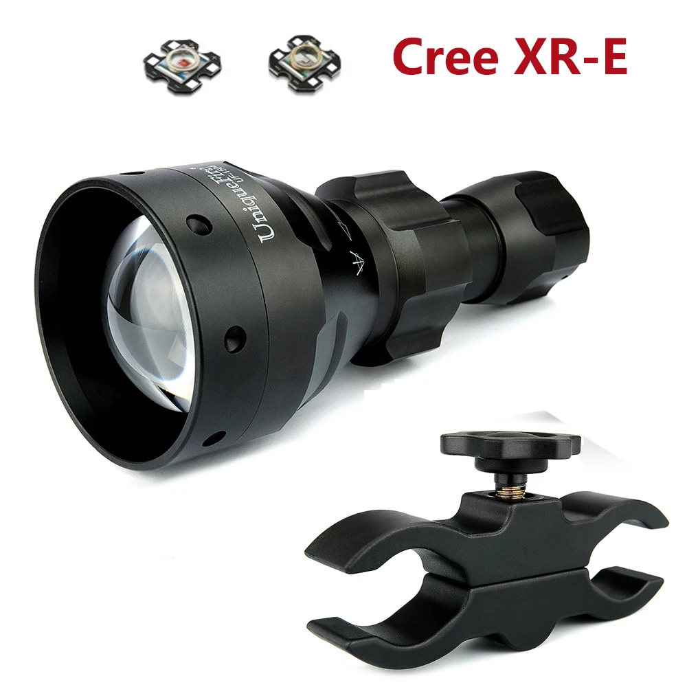 

UniqueFire XR-E Led Flashlight UF-1504 T67 3 Modes Tactical Lamp Torch Use Military Hard Oxidation,Lantern+Scope Mount