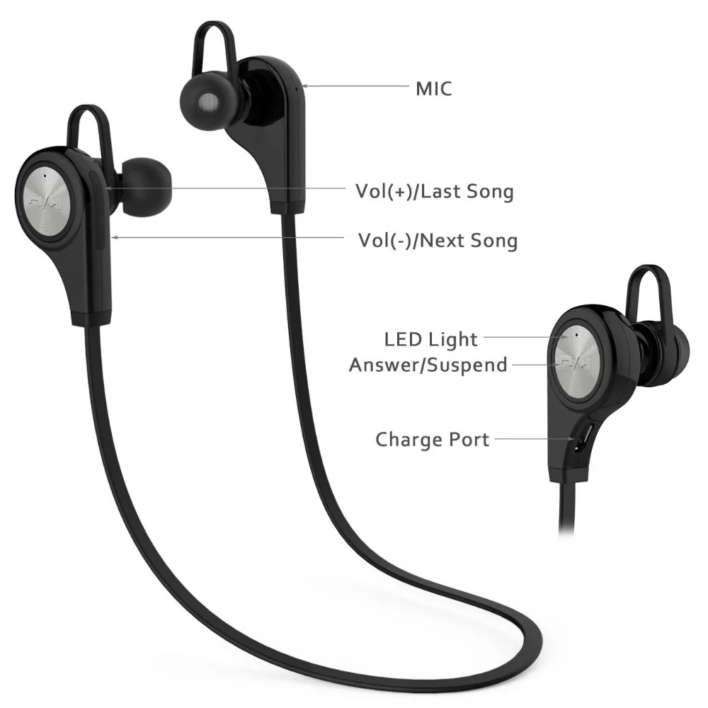 OLLLY Wireless Headphones Q9 Hands-free Calling Earbuds 4.1 Stereo Sport Headset Earphone with Built-in Mic | Электроника