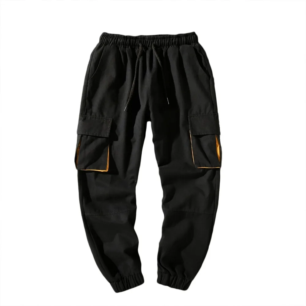 

iSurvivor 2021 Patchwork Pockets Cargo Harem Pants Mens Hip Hop Casual Jogger Tatical Trousers Harajuku Streetwear Male Pants