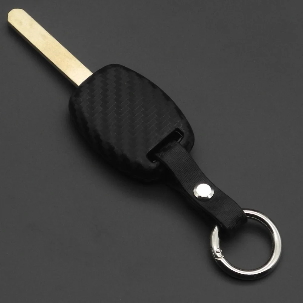 jingyuqin 2/3 Buttons Remote Carbon Silicone Car Key Case Cover Shell For Honda CIVIC JAZZ Pilot Accord CR-V Holder | Автомобили и