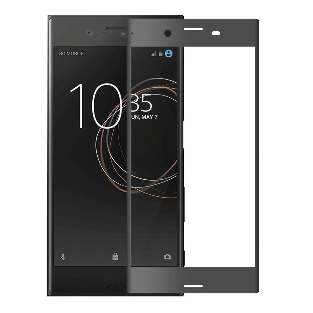 Del для Sony Xperia XZ Премиум Защита экрана 9H изогнутая полнозакаленная стеклянная