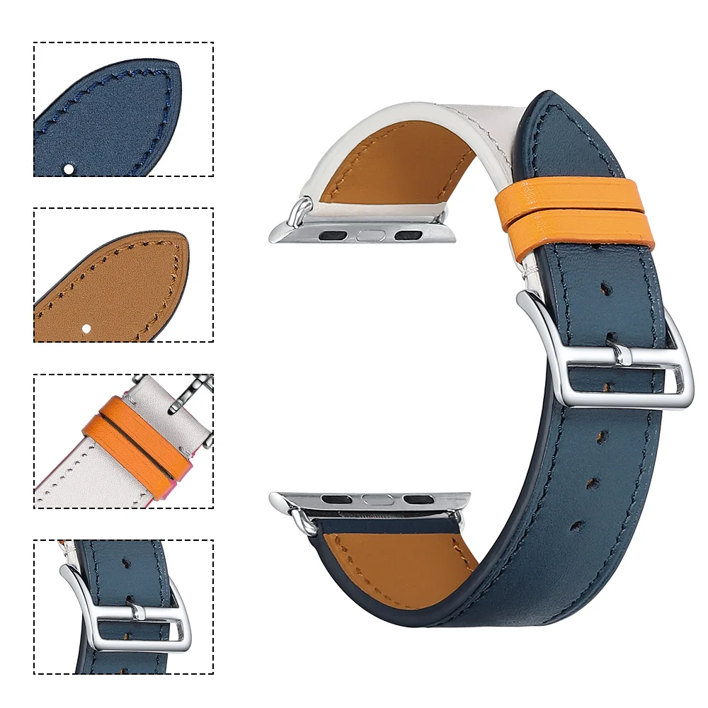 CHIMAERA Compatible for Apple Watch Band Leather 44mm 40mm 42mm 38mm Series 4/3/2/1 Fit iWatch Strap band | Наручные часы