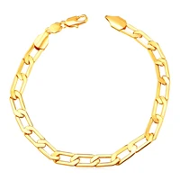 curb link chain bracelets men trendy jewelry rose goldgold color men bracelets bangles h257