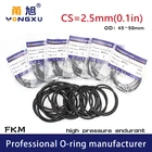 2 шт.лот фторсодержащий каучук кольца черныйFKMуплотнительные прокладки уплотнения CS2.5mm OD454647484950*2,5 мм уплотнительное кольцо резистора уплотнительная шайба