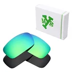 2 пары Mryok поляризованные Сменные линзы для солнцезащитных очков Oakley коленчатого вала, невидимые черные и изумрудно-зеленые