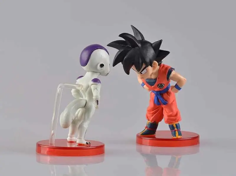 Dragon Ball Z Goku Фриза ПВХ Фигурки Коллекционная модель игрушки 2 шт./компл.|Игровые