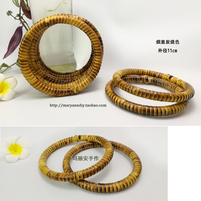 15 см ротанг бамбуковая рамка для сумки кошелька Ручка Diy сумки аксессуары Obag бамбуковые ручки коробка кошелек бамбуковые ручки дропшиппинг