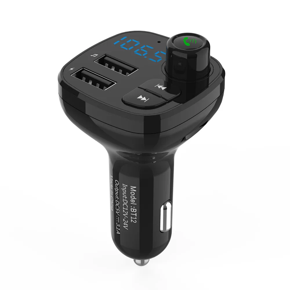 Bluetooth Handsfree Беспроводные FM передатчики lcd Dual USB 3.1A USB Автомобильные MP3-плееры Bluetooth FM передатчики