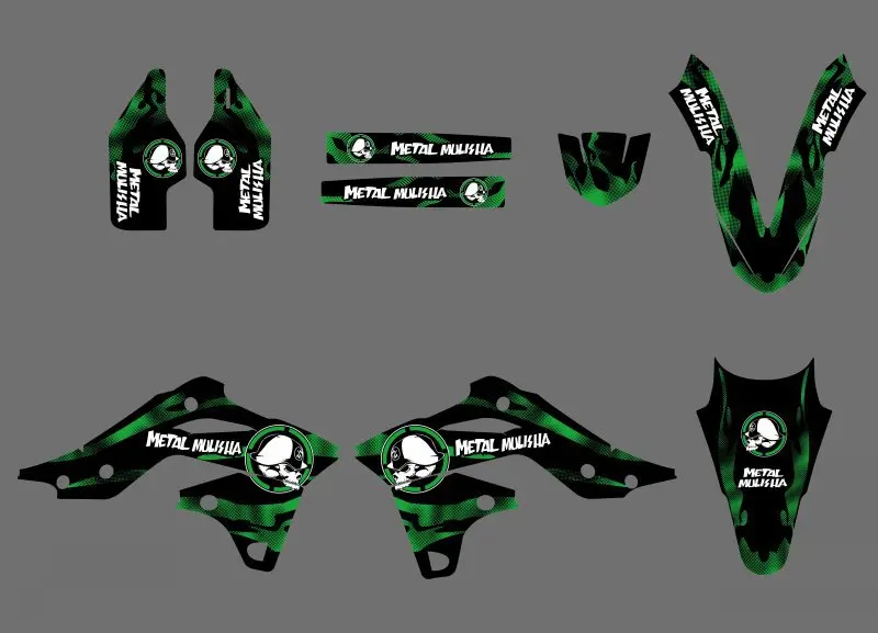 Новый стиль 0435 темно-зеленые графические деколи и для команды наборы наклеек