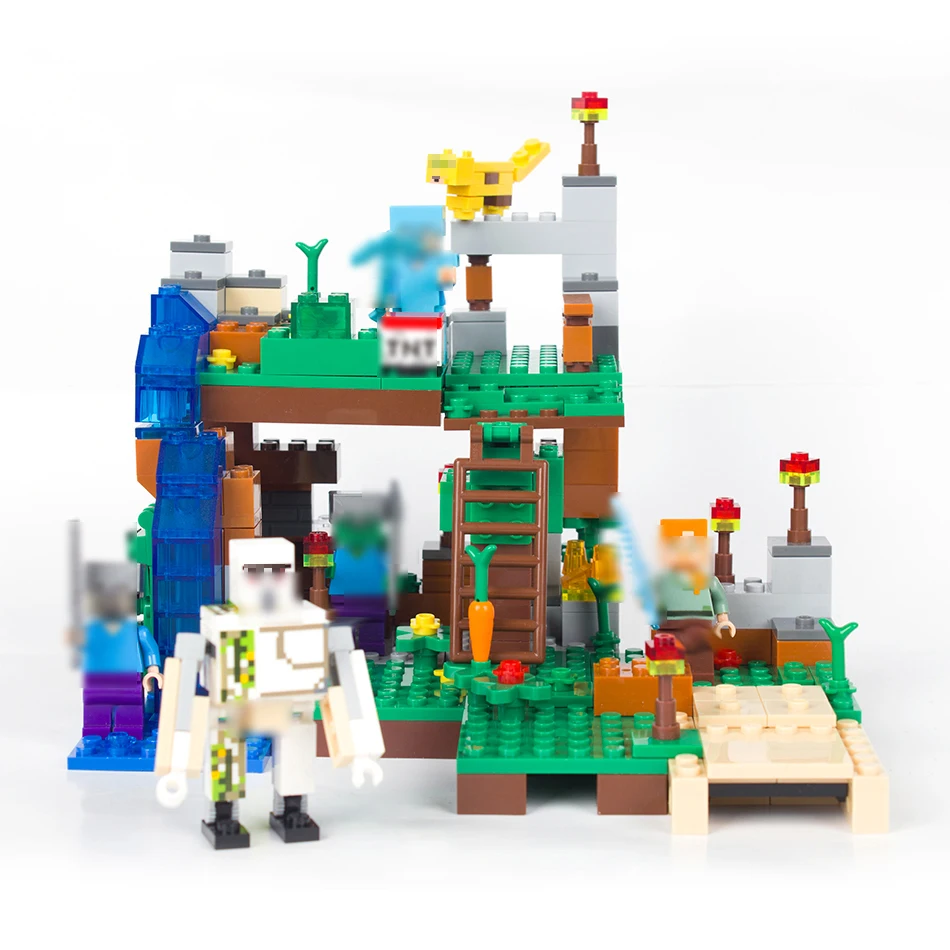 378 шт 4 в 1 строительные блоки Minecrafted Совместимость с legoingly город фигурки джунгли