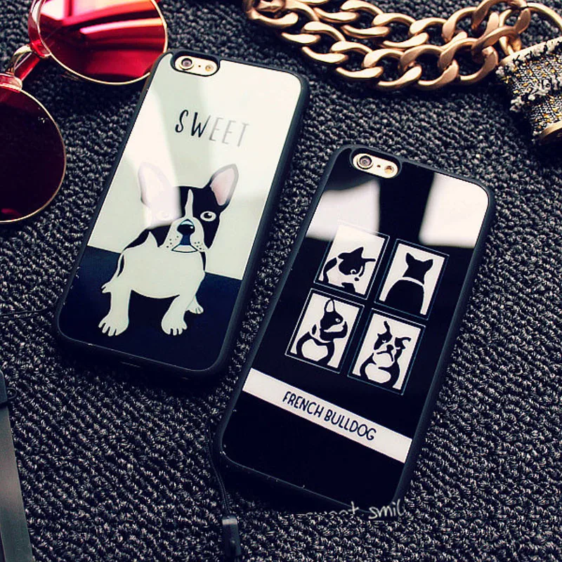 Hot Selling Retail Cool Cute French Bulldog Coque Silicon TPU Soft Back Cover Case For apple iphone 5/5s/5se 6/6s 7 8plus 5.5inc |