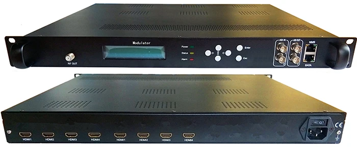 8 HDMI in 4 носителя 1080P мульти HDMI к DVB-C/DVB-T/ATSC/ISDB-T кодировщик модулятор цифровой ТВ головной QAM RF модулятор VEK-4782I-4/8 - Цвет: 8 HDMI in