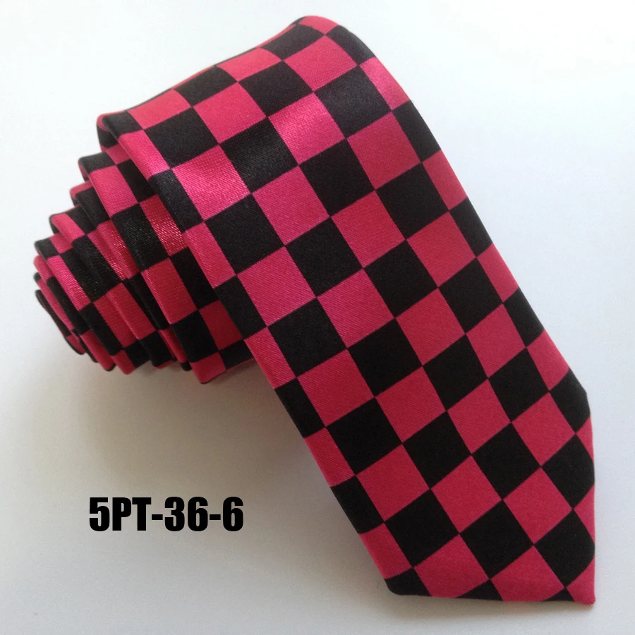 Высокие модные галстуки дизайнерские Красный с черными шашками сетки галстук