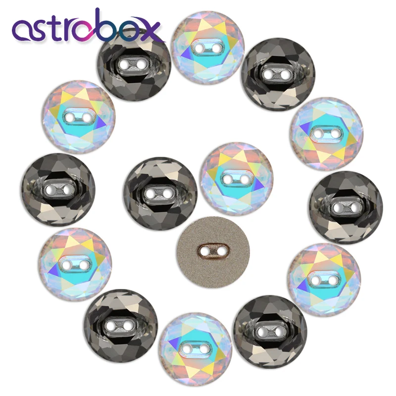 Стеклянные круглые стразы Astrobox 5 шт. 12 мм K9 хрустальные пуговицы аксессуары для