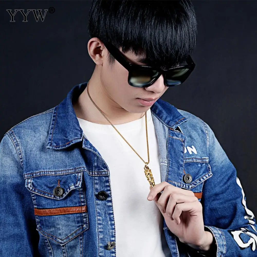 

Long Necklace For Men 2018 High Quality Women Choker Necklace Hot Chains Collier Punk Style Stainless Steel Pendant Necklaces