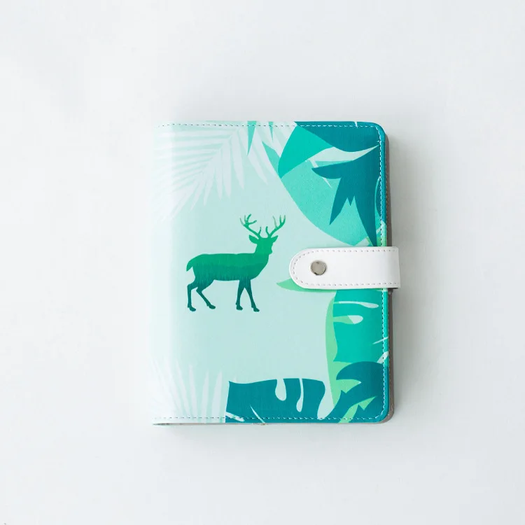 

K&KBOOK Cute Creative Cartoon Leather School Spiral Notebooks Stationery Personal Diary Binder Weekly Planner Agenda Organizer