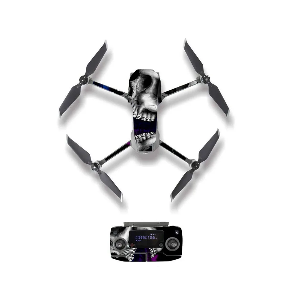 Стильная наклейка в виде черепа для корпуса дрона DJI Mavic 2 Pro и Zoom Защитная пленка