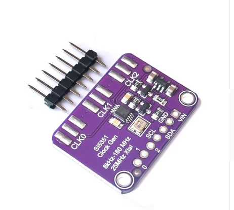 Тактовая плата 3 в 5 В постоянного тока 5351 Si5351A Si5351 I2C генератор сигналов модуль