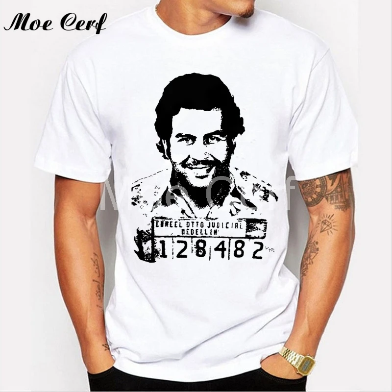 Мужская хлопковая футболка Pablo Escobar Футболка с принтом в виде лекарств L5 230