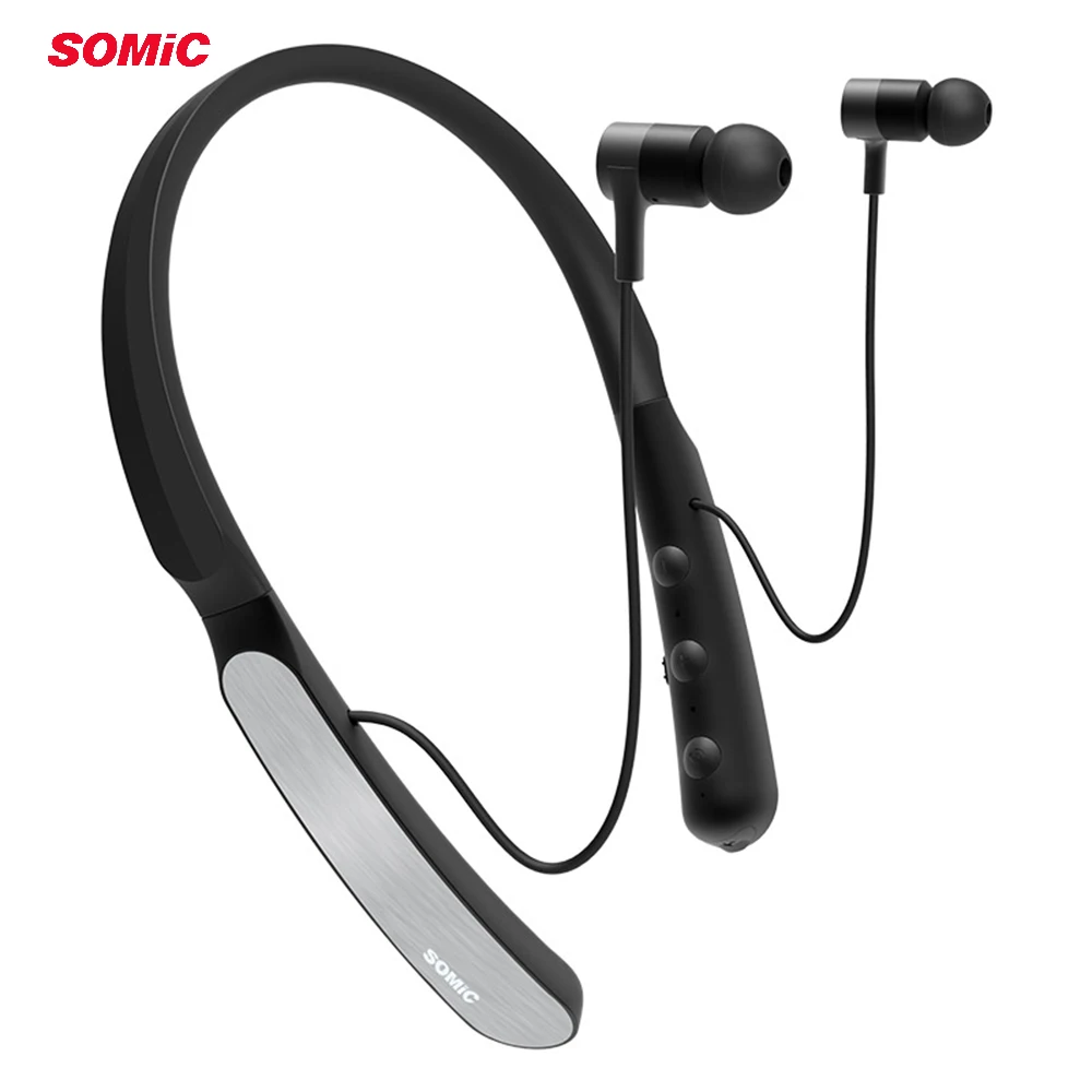 SOMIC SC1000 спортивные Bluetooth наушники с активным шумоподавлением шейные беспроводные