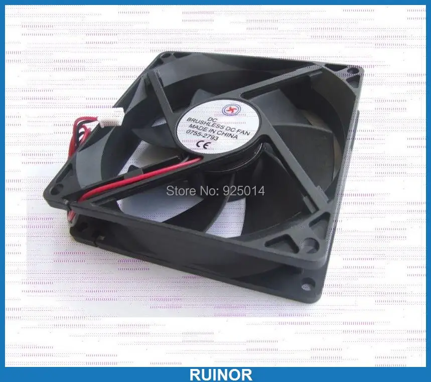 1 шт., 2-проводные вентиляторы 12 В постоянного тока, 90 мм x 90 мм x 25 мм, бесколлекторный охлаждающий вентилятор 9025s