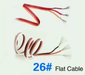 DIY Futaba/JR цвет 26 # 26AWG Servo удлинитель/плоский кабель 1 м без разъема|servo extension cable|servo