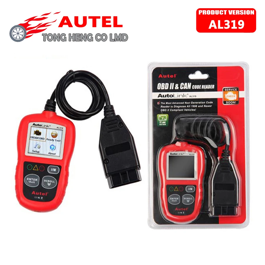 Оригинальный считыватель кодов Autel AutoLink AL319 следующего поколения OBD II/EOBD AL 319 Auto Link