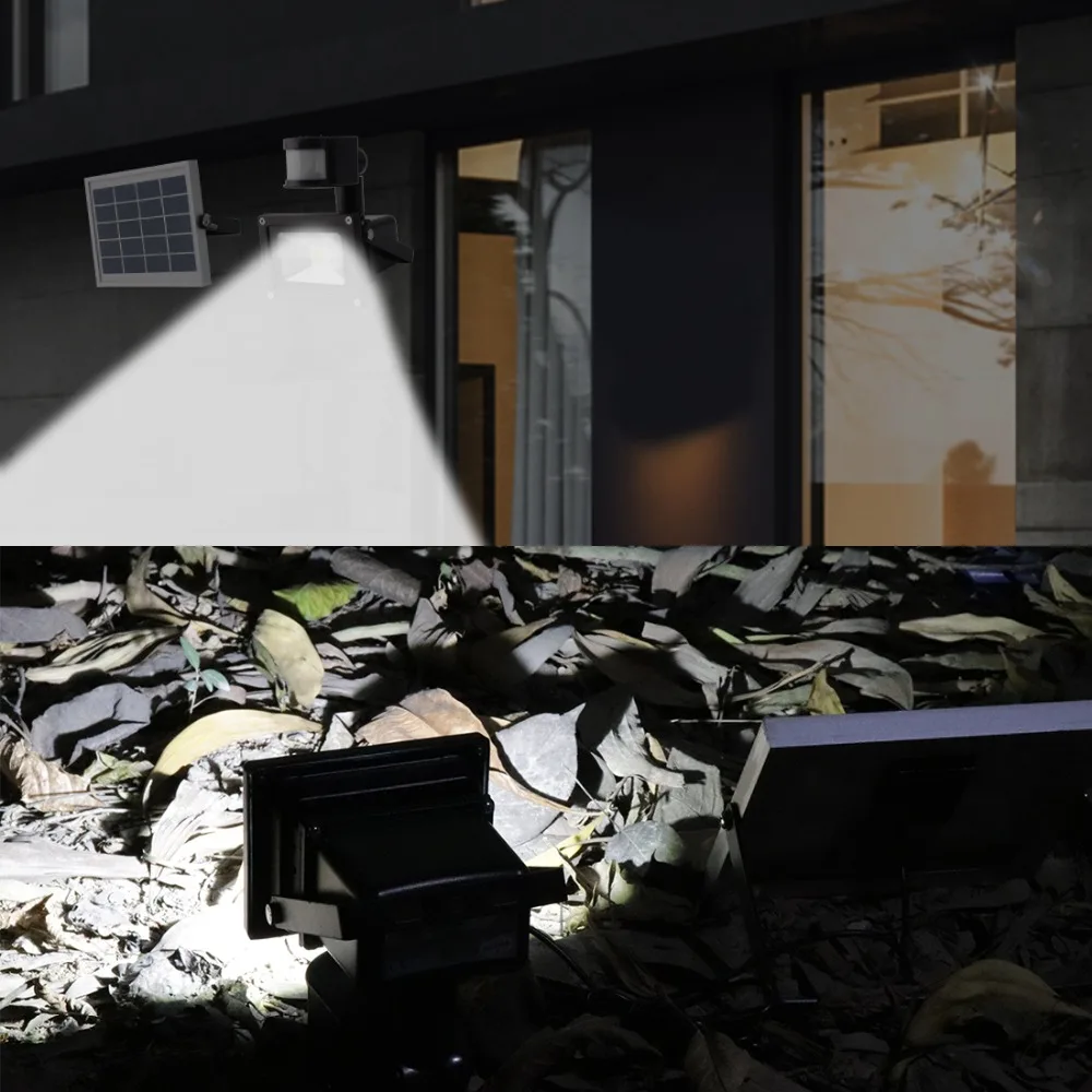 Солнечная энергия PIR датчик движения индукция чувство Светодиодный прожектор