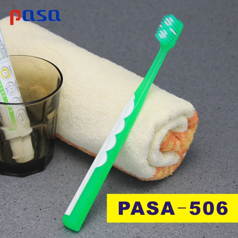 PASA506-Random Color PASA 1 шт. двойная ультра мягкая зубная щетка супер мягкая нано щетка уход за полостью рта нано-антибактериальная зубная щетка экологичная - Цвет: PASA506-Random Color
