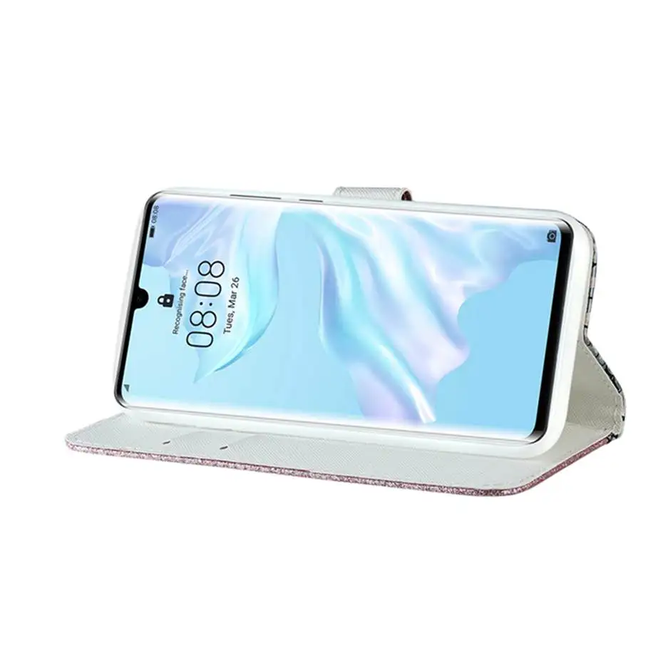 Блестящий флип-чехол для huawei P30 P20 Pro Mate20 Lite Nova 3i кожаный чехол для huawei P smart Y5 Y6 чехол