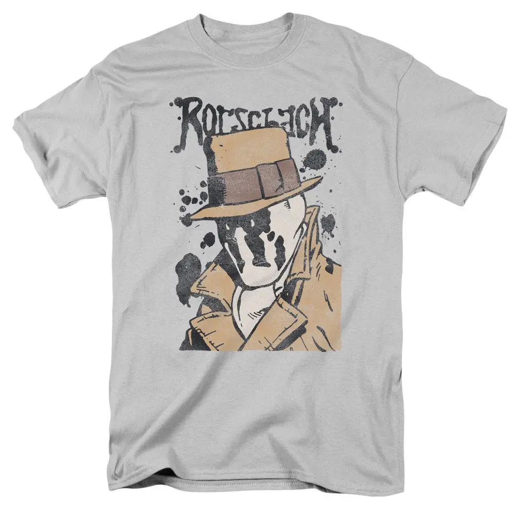 Watchmen Rorschach splter лицензионный для взрослых Футболка крутая Повседневная футболка