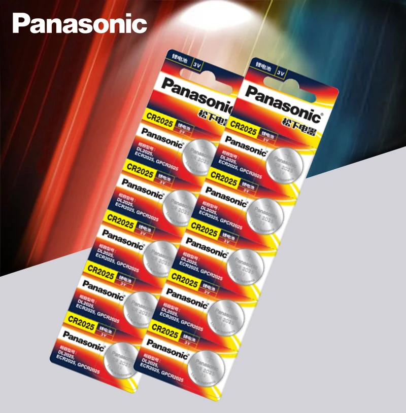 10 шт./лот Panasonic cr2025 батарейки таблеточного типа cr 2025 3V литиевая батарея Батарея для часы с калькулятором Вес весы