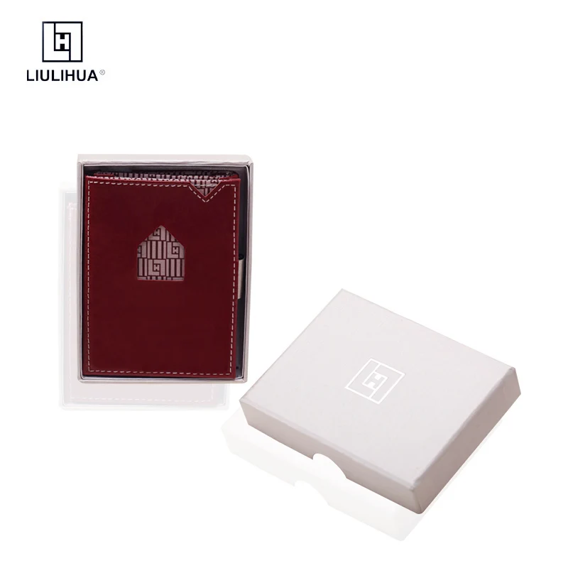 LIULIHUA горячая распродажа натуральная кожа держатель для кредитных карт LLH унисекс