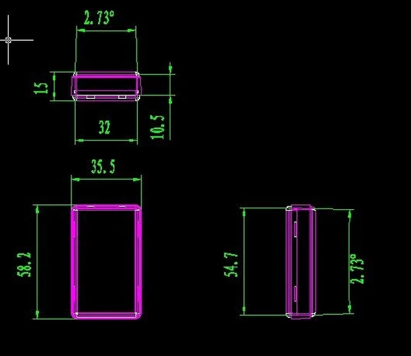 Пластиковый корпус для электроники чехол коробка инструментов 58*35*15 мм 1 шт.|electronic