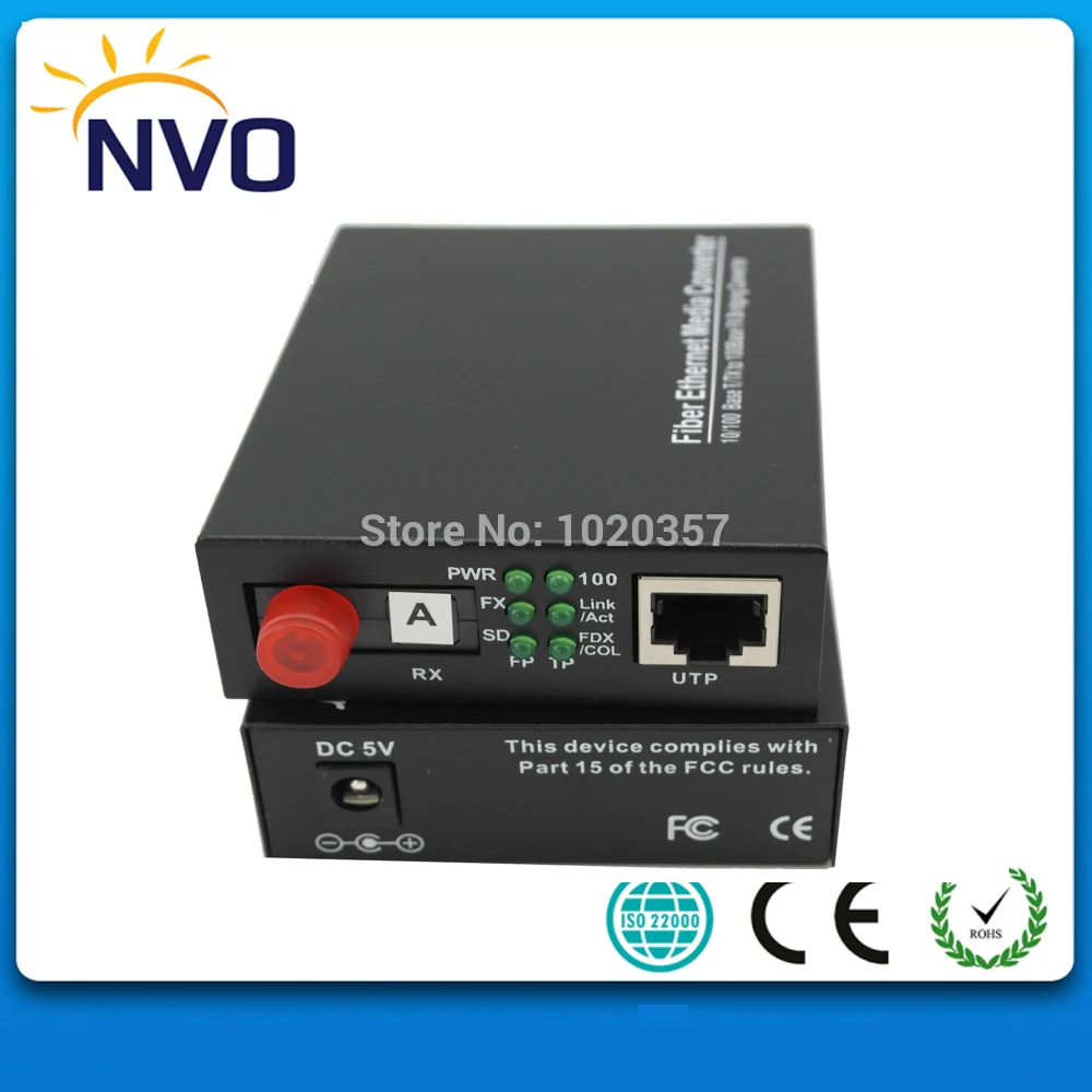 10/100M Multi Mode Duplex SC Connector External power supply Euro Charger 2KM Fiber Optic Media Convertor | Мобильные телефоны и